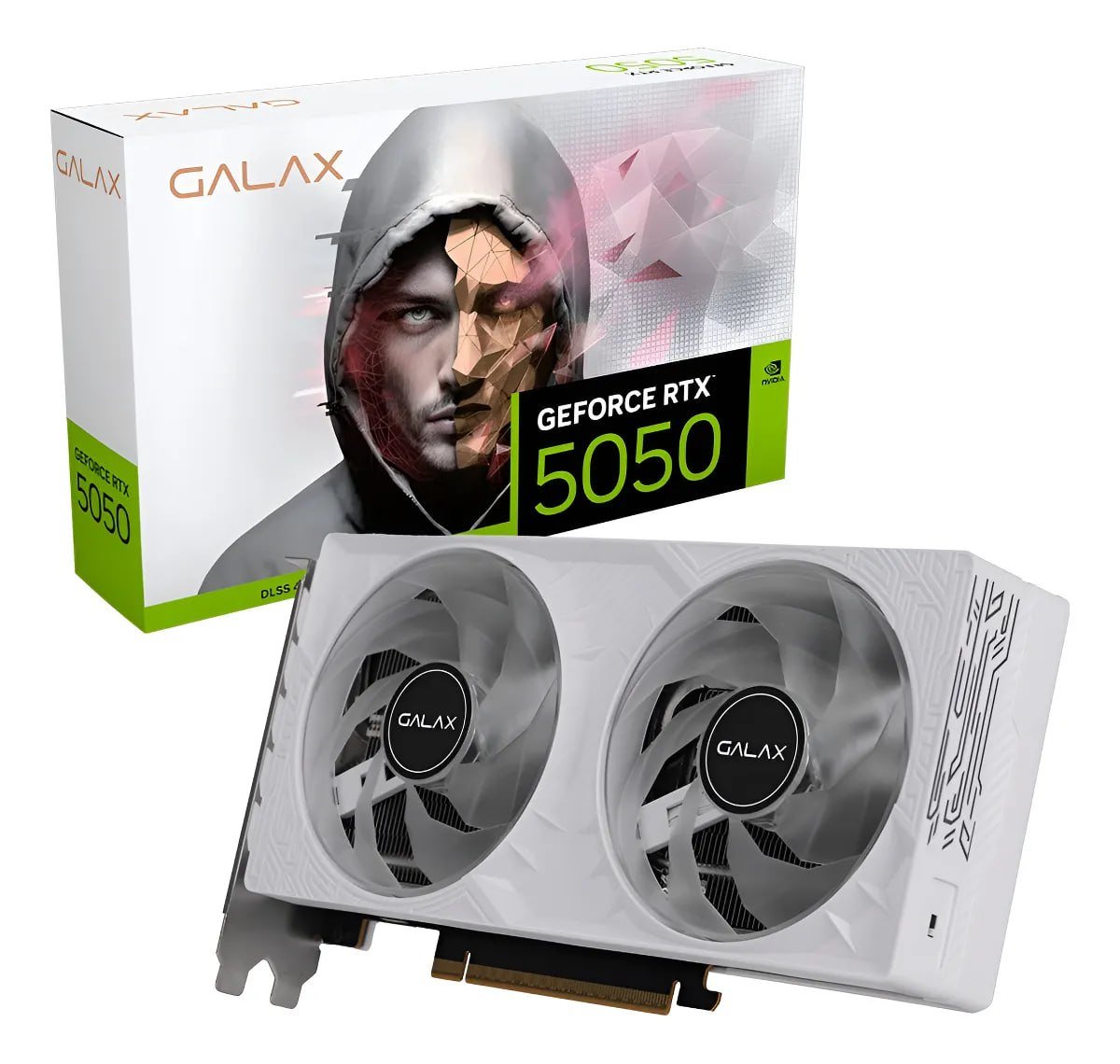Placa De Vídeo Galax RTX 5050 White 8GB GDDR6 128 Bits