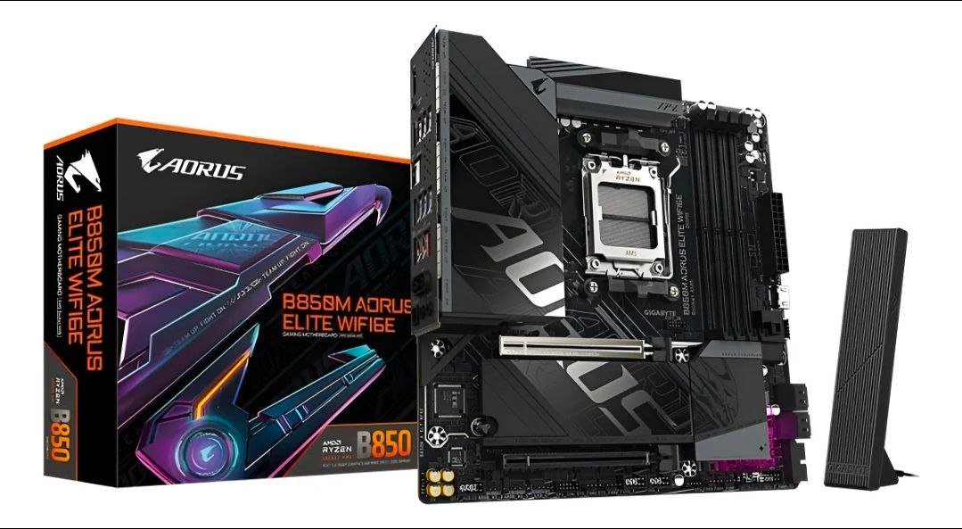 Placa Mãe Gigabyte B850m Aorus Elite Wifi6e Amd Am5 Matx Preto 🖥️⚡