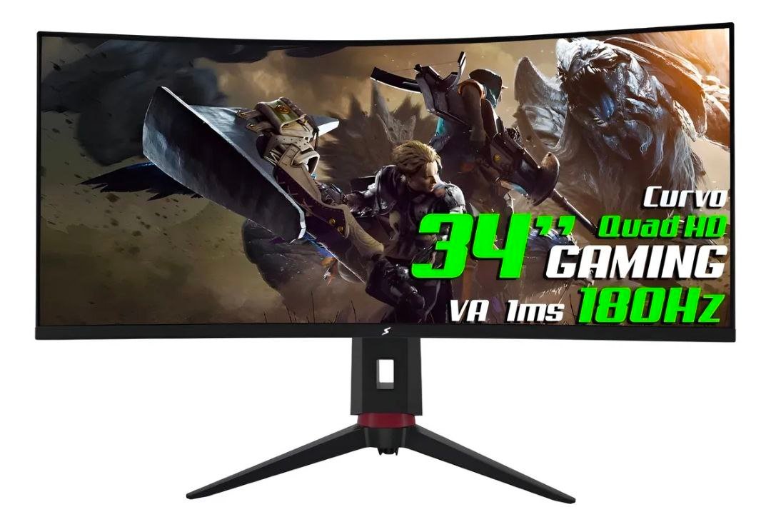 Monitor Gamer Superframe Prisma, 34 Pol Quad Hd, 1ms, 180hz 🖥️🎮