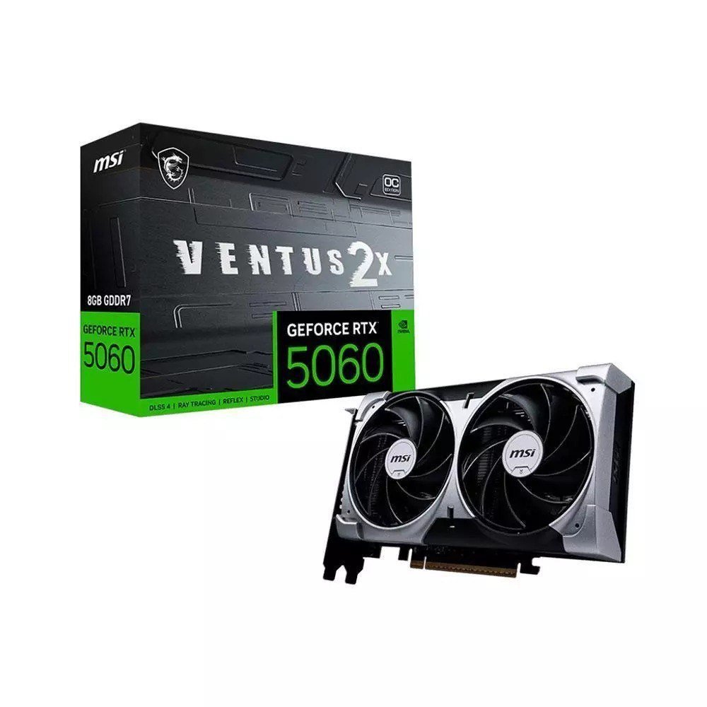 Placa De Vídeo Msi Geforce Rtx 5060 Ventus 2x Oc 8gb Gddr7 128bits 🖥️🎮