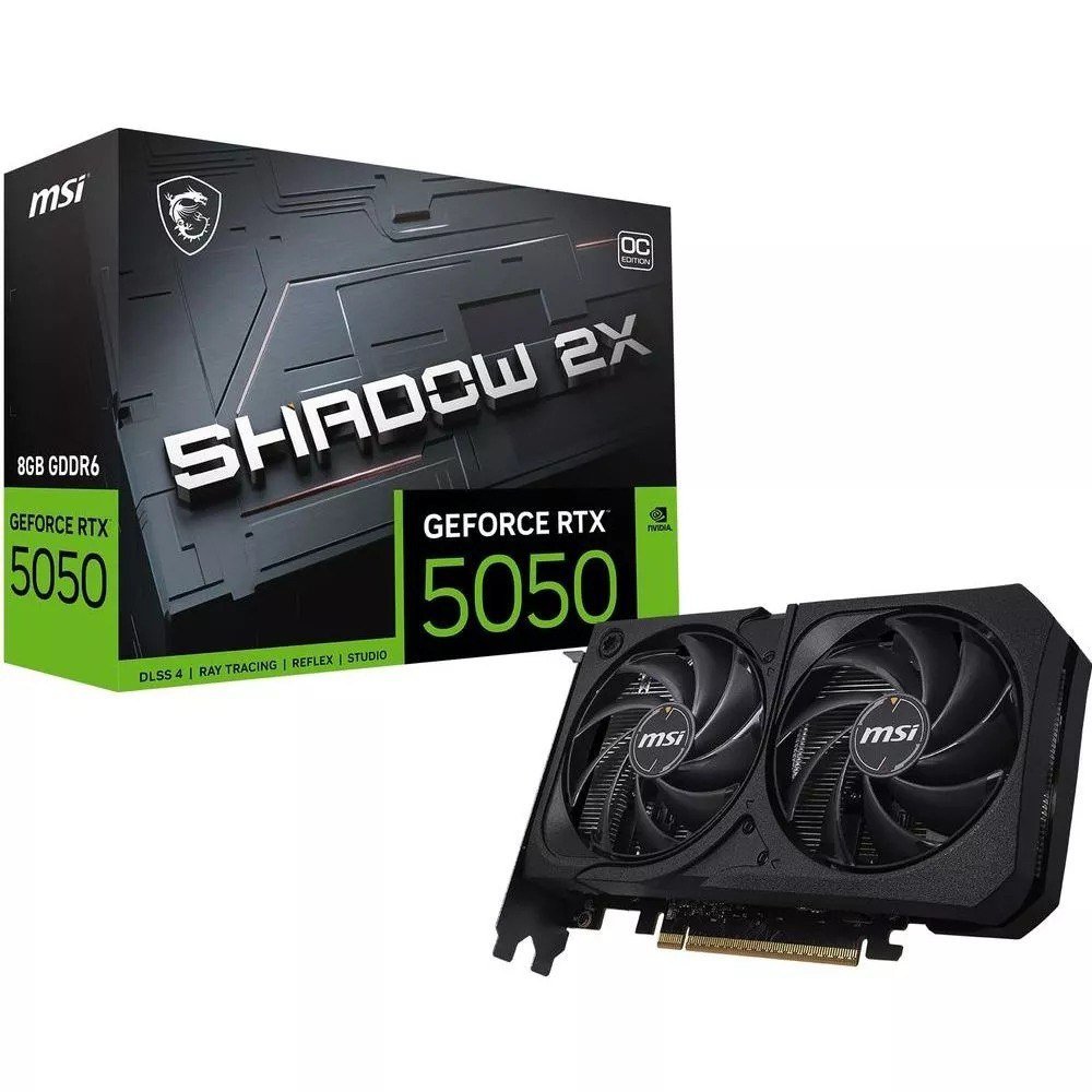 Placa de Vídeo NVIDIA GeForce MSI RTX5050 8GB Shadow GDRR6 128 Bits 🖥️🎮