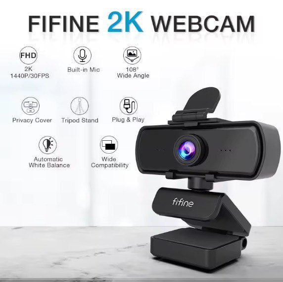 Webcam Fifine K420 1440P 🖥️