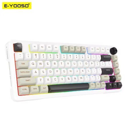 Teclado Mecânico Sem Fio E-Yooso Z82 RGB, 2.4GHZ (2 modelos) ⌨️✨