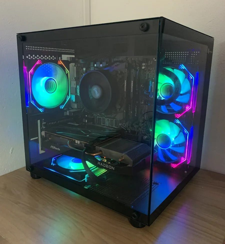 Gabinete Gamer Hayom Aquário Com 4 Fans 🖥️🎮
