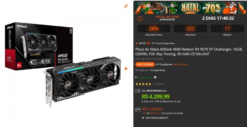 RX 9070 XT 16GB ASROCK 🛒