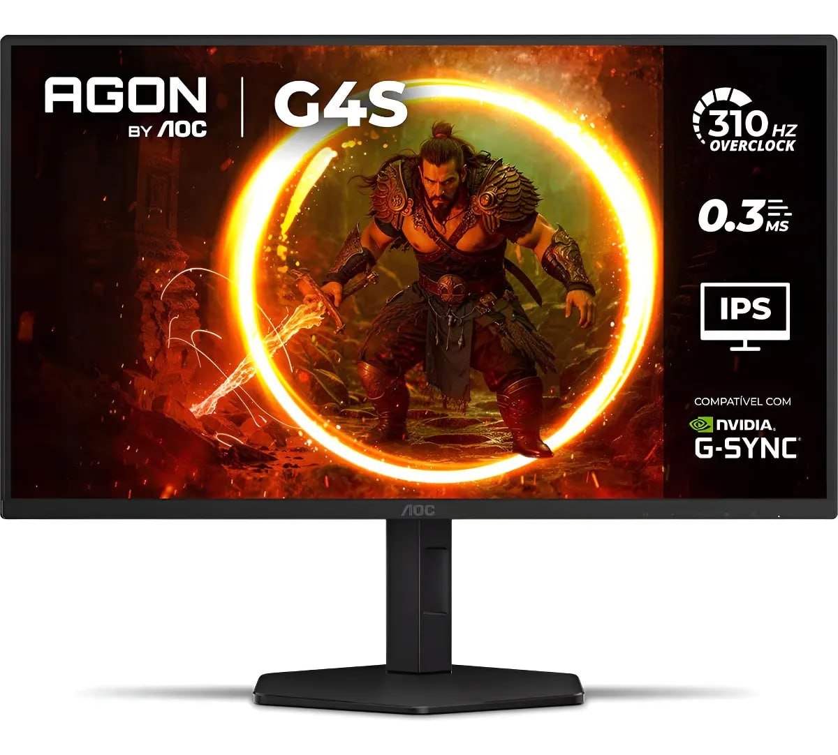 Monitor Gamer AOC 25G4S/P/57 310Hz 0,3ms 24,5" - Cinza 🖥️🎮