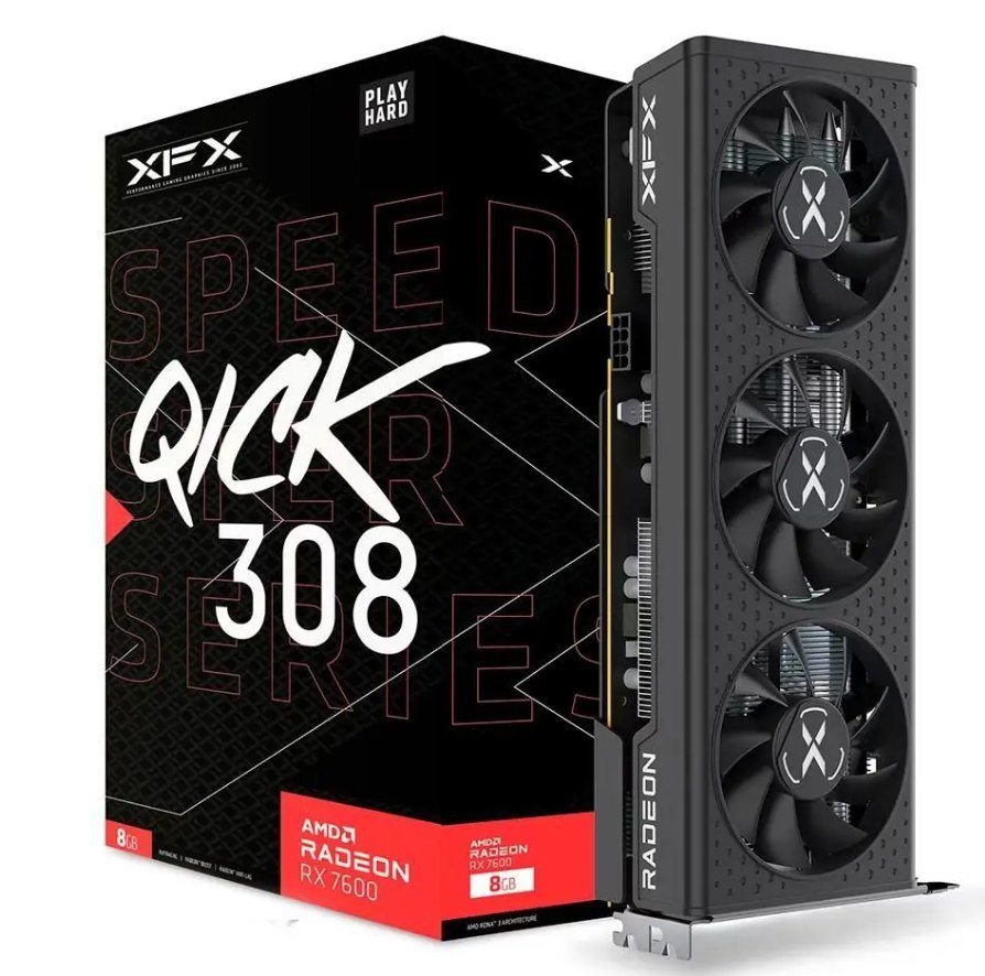 Placa de Vídeo RX 7600 Series Graphics Cards XFX AMD Radeon, 8GB GDDR6 🖥️🛒
