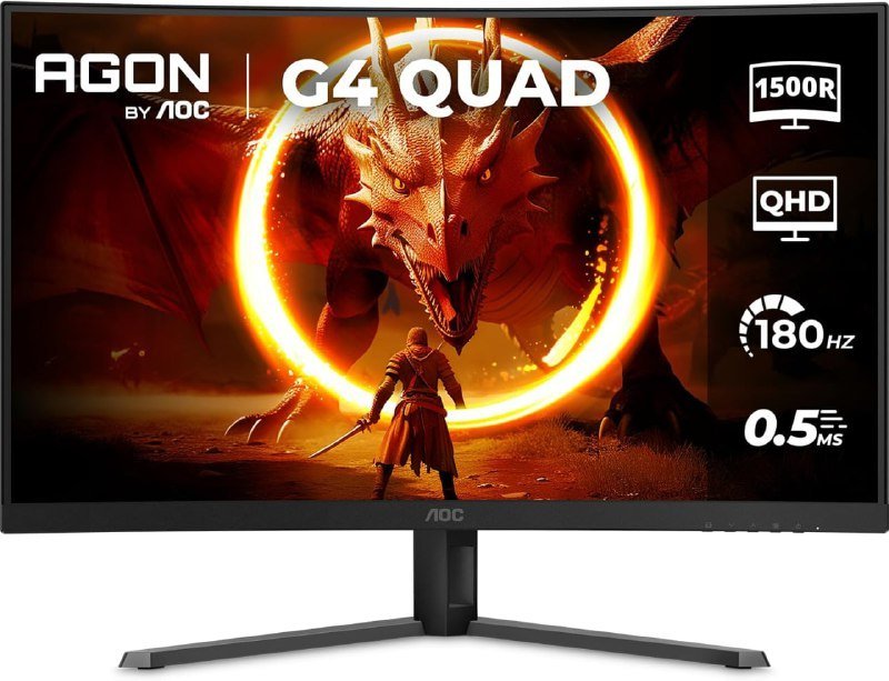 Monitor Gamer Curvo AOC AGON QUAD 32" 180Hz 0,5ms 🖥️🎮