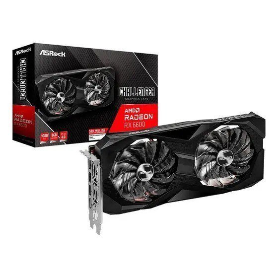 Placa de Vídeo RX 6600 CLD 8G ASRock AMD Radeon, 8GB, GDDR6 🖥️🎮
