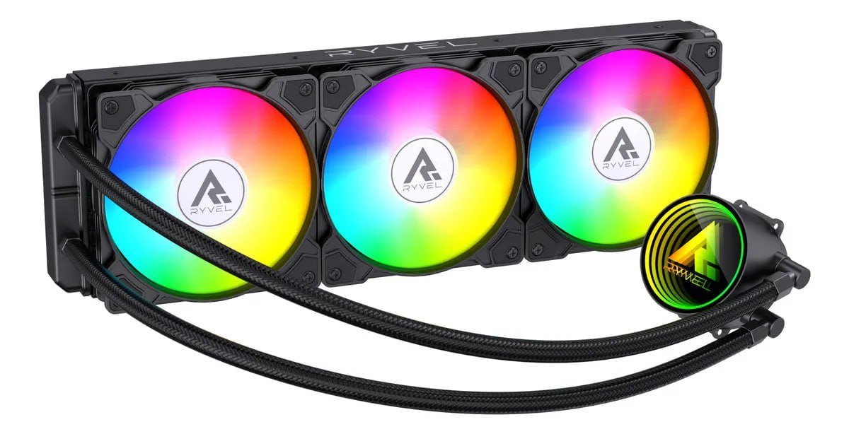 Water Cooler AIO Ryvel 360mm Preto ARGB RY-WC-HDR-BL