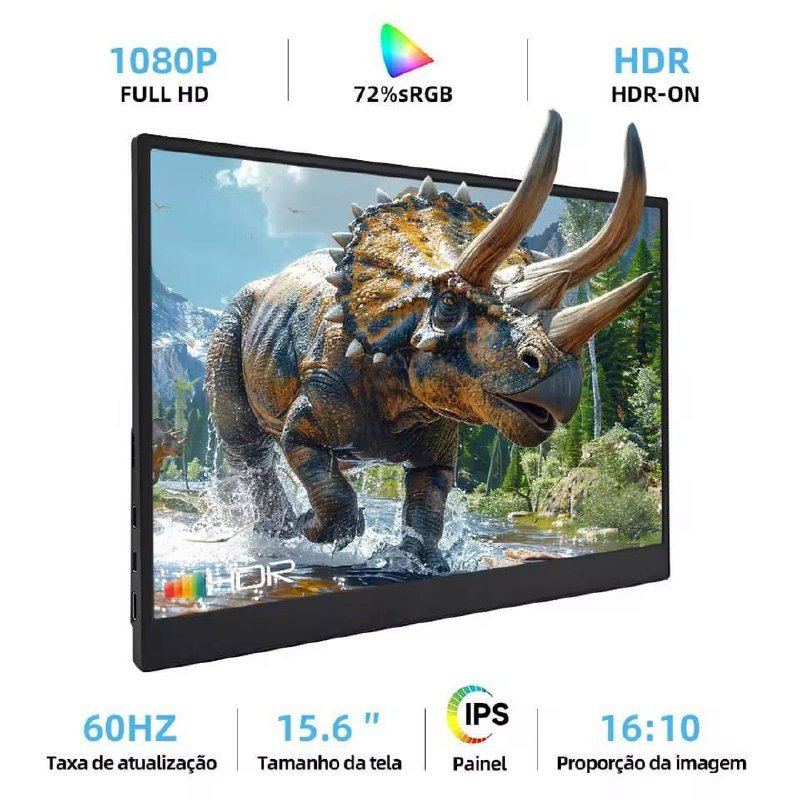 Monitor Portátil ZSUS 1080P 15 Polegadas 1080p 60Hz 🖥️