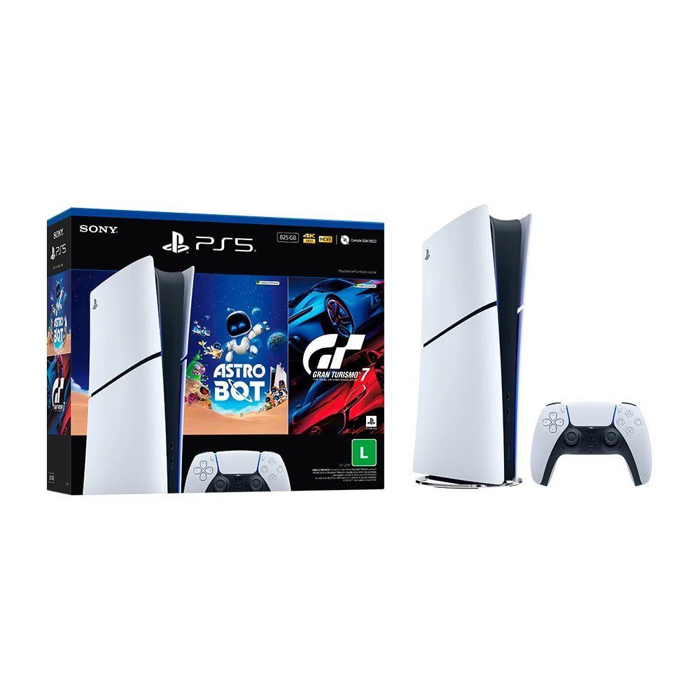 Console Sony PlayStation 5, Edição Digital, SSD 825GB, Controle Sem Fio DualSense + 2 Jogos Digitais 🎮🕹️