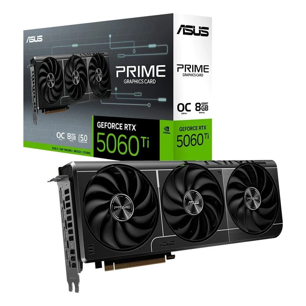 Placa de Vídeo Asus PRIME RTX 5060 TI O8G NVIDIA GeForce, 8GB 🖥️🎮