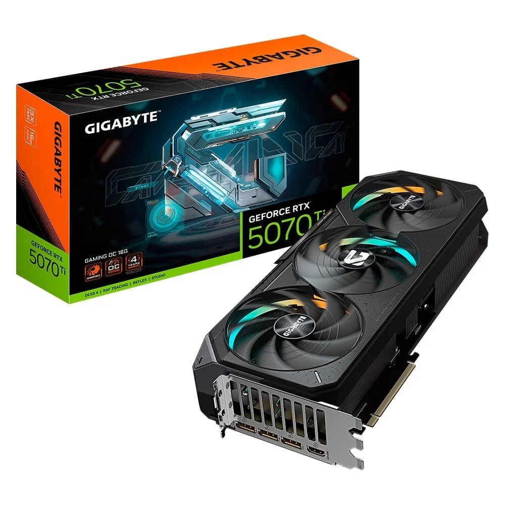 Placa de Vídeo Gigabyte RTX 5070 Ti GAMING OC 16G NVIDIA GeForce, 16GB GDDR7, 256bits, RGB, DLSS, Ray Tracing - 9VN507TGO-00-G10 🖥️🎮