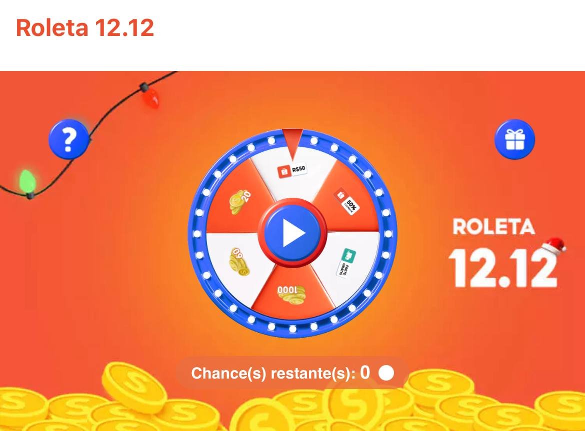 Roleta no APP Shopee 🙀