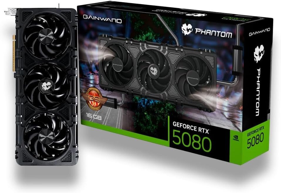 PLACA DE VÍDEO NV RTX5080 16GB PHANTOM GS GDDR7 256BITS GAINWARD NE75080T19T2-GB2030P 🖥️🎮