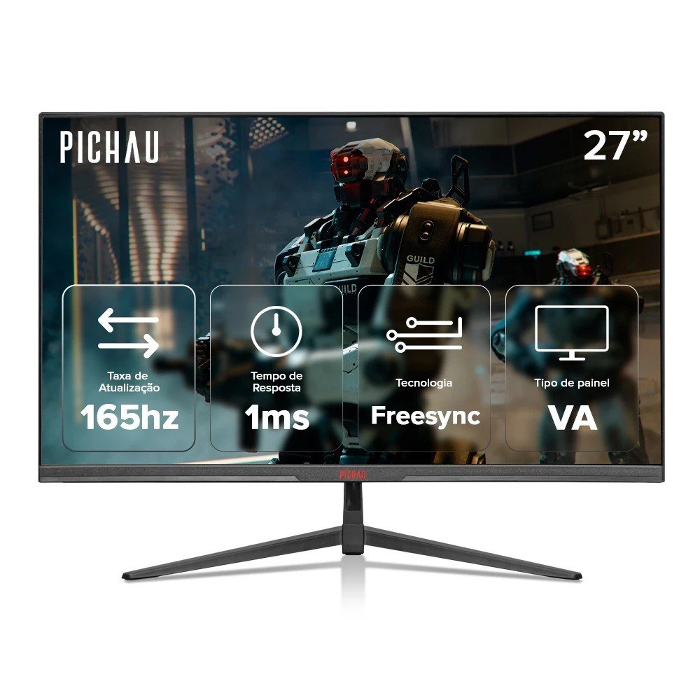 Monitor Gamer Pichau Centauri Pulse 27B, 27 Pol, VA, 2K, 1ms, 165Hz 🖥️🎮