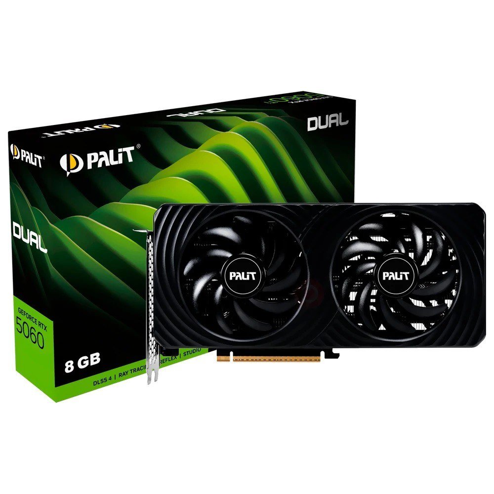 Placa de Vídeo VGA Palit Dual 8GB GeForce RTX5060 GDDR7 🖥️🎮
