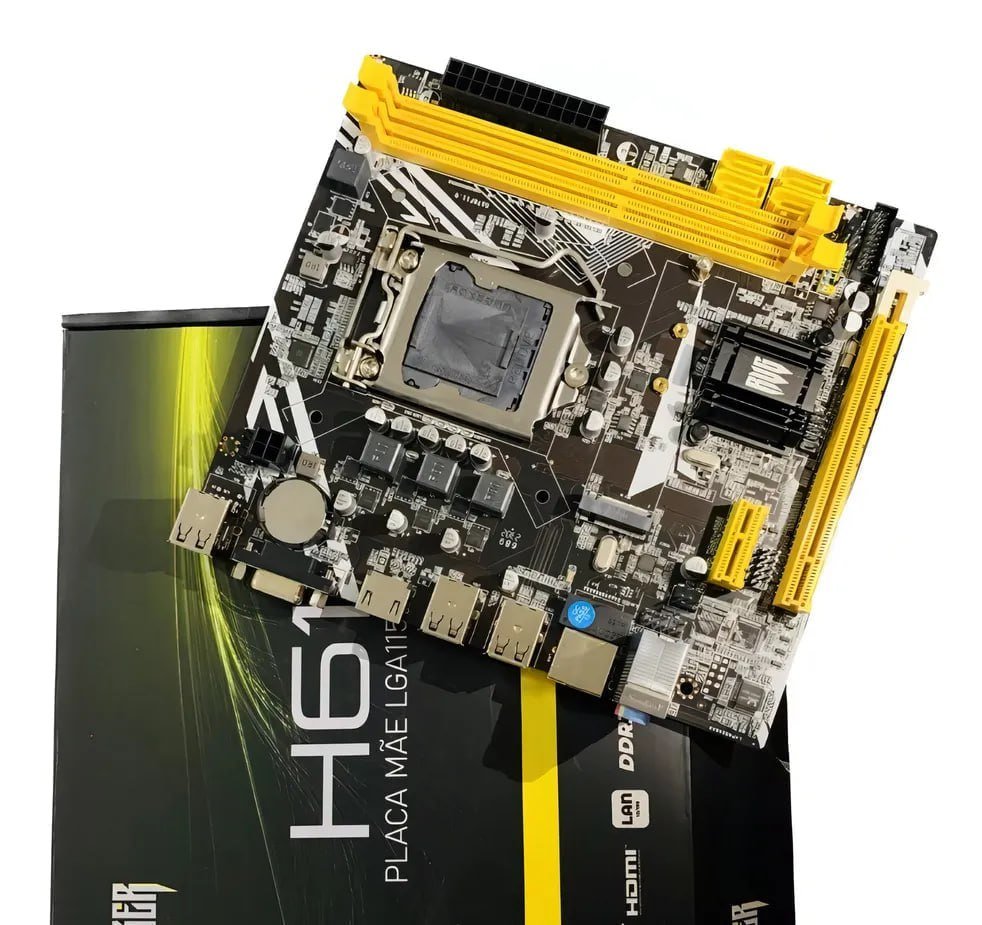 Placa Mãe H61 Socket Lga 1155 Com M.2 Nvme Lan Giga I3 I5 I7 🖥️