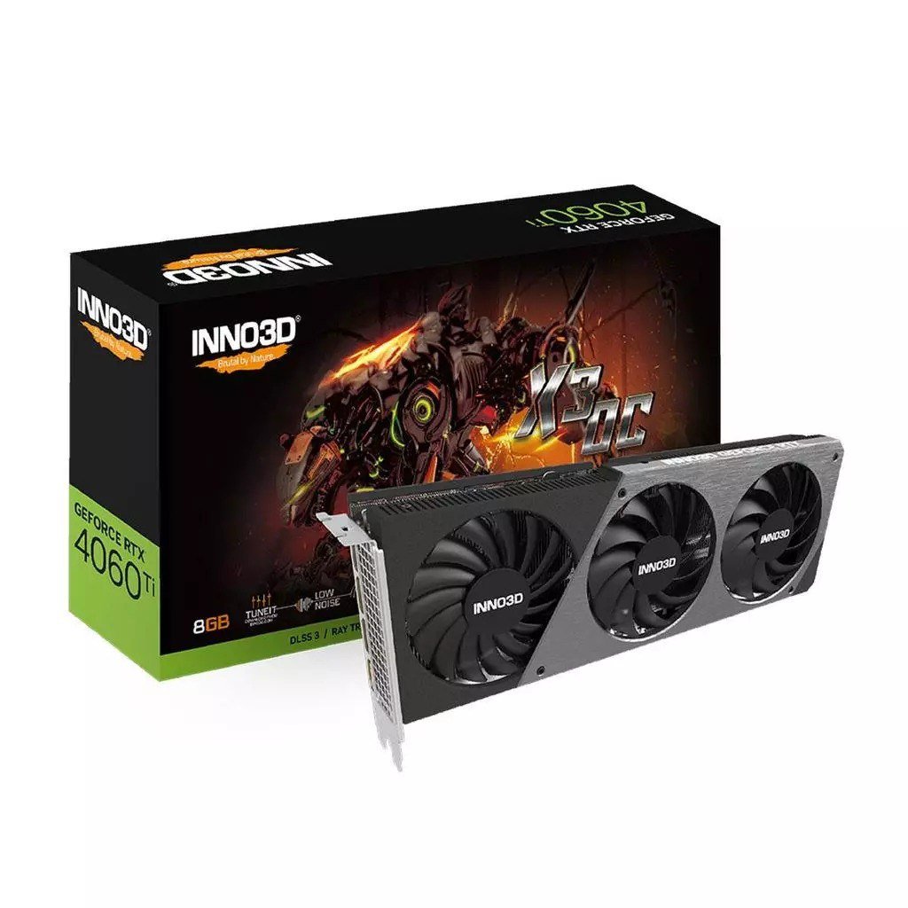 Placa de Vídeo Gpu Inno3d Geforce Rtx 4060 Ti 8gb Twin X3 Gddr6  