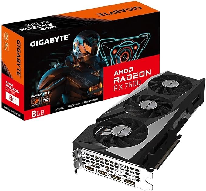 GPU GIGABYTE AMD RADEON RX 7600 GAMING OC 8GB 🎮