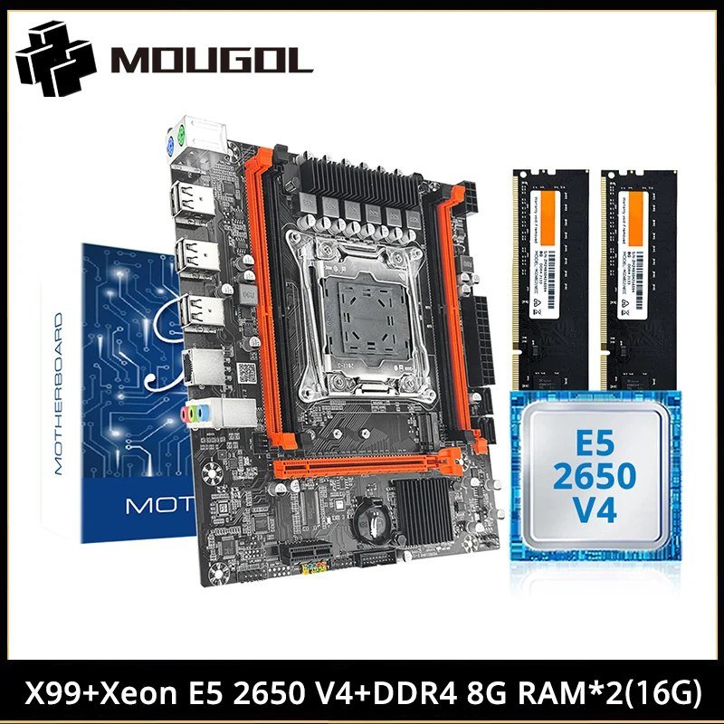 Kit x99 mougol D4 + 2650v4 + 2x8GB ECC