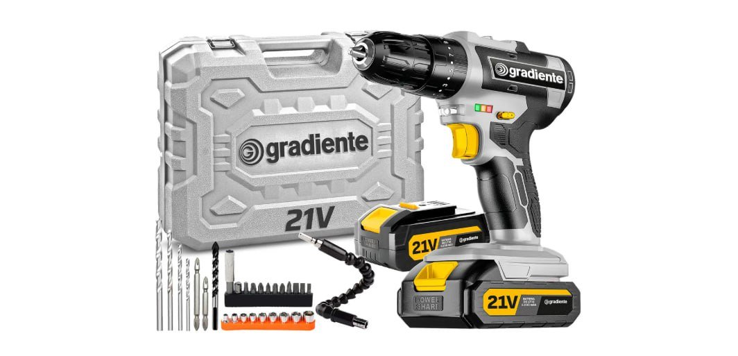 Parafusadeira Furadeira De Impacto Profissional 21v Modelo Gpb21vx 2 Baterias Com Maleta Gpb21vx Gradiente 🛠️🔋