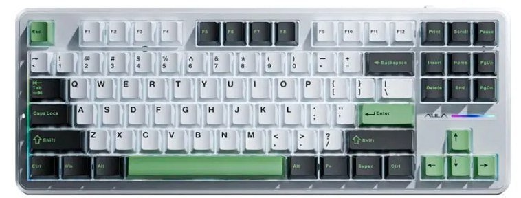 TECLADO MECÂNICO SEM FIO AULA F87 🎮⌨️