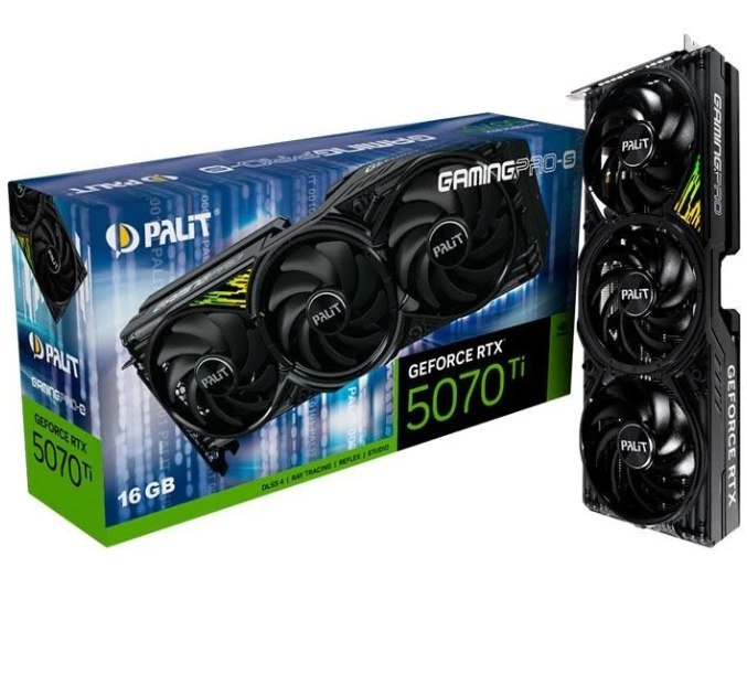 Placa de Vídeo Palit GeForce RTX 5070 Ti Gaming Pro-S, 16GB, GDDR7, 256-bit 🖥️🎮