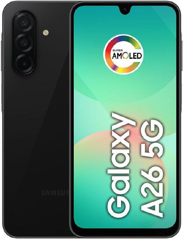 Samsung Galaxy A26 5G 256GB • 8GB RAM • Câmera 50MP • Tela Super AMOLED 6.7” • NFC • IP67 – Preto 📱