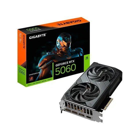 Placa de Vídeo Gigabyte RTX 5060 WINDFORCE 8G NVIDIA 🖥️🎮