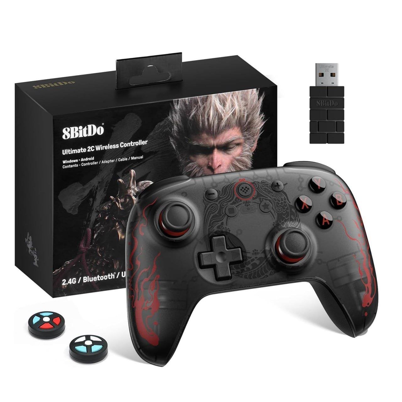 Controle sem fio 8BitDo Ultimate 2C Hall Effect – Black Myth: Wukong 🎮🕹️