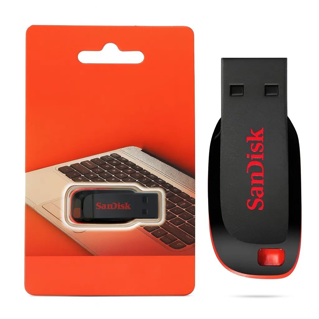 Pendrive Sandisk 128GB Cruzer Blade USB 2.0 Vermelho 🛒