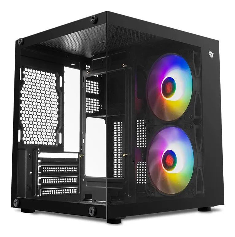Gabinete Gamer Pichau Atom X PG-ATOMX-BK Lat De Vidro C/2 Fans 🎮🖥️