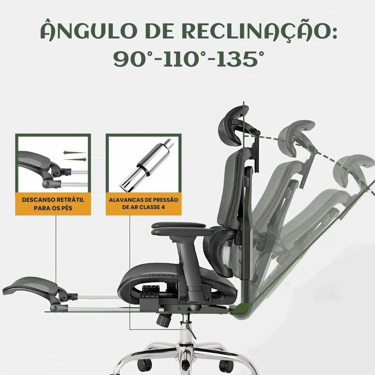 Cadeira De Escritório Ergonômica Mônaco Bt07 🪑🖥️