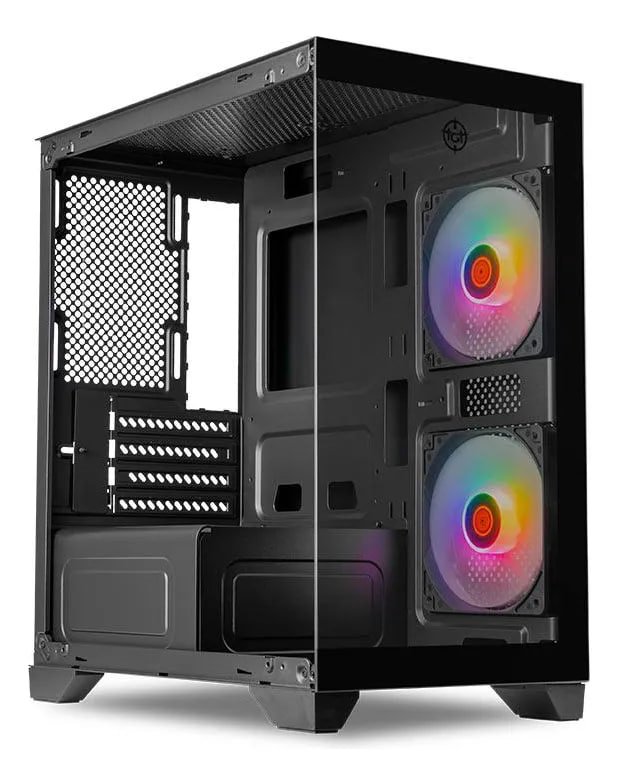 Gabinete Gamer TGT Gladiator, Rainbow, Mid-Tower, Lateral de Vidro, Com 2 Fans 🖥️🎮