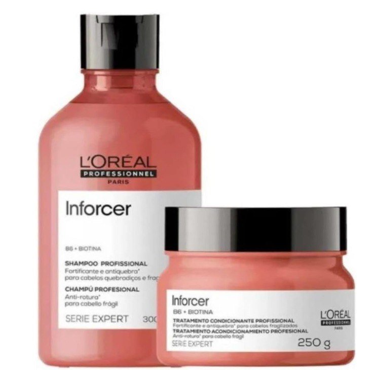 L'Oréal Professionnel Kit Inforcer Shampoo + Máscara de Tratamento Serie Expert 🛒💇‍♀️💆‍♂️