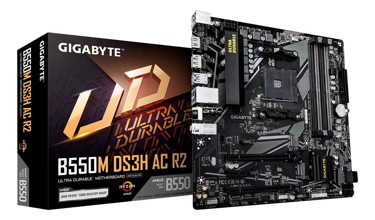 Placa Mãe Gigabyte B550m Ds3h Ac R2 1.0 🖥️🛒