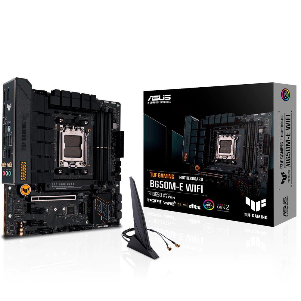 Placa Mãe Asus TUF Gaming Para AMD AM5 B650M-E Wifi 4xDDR5 mATX  