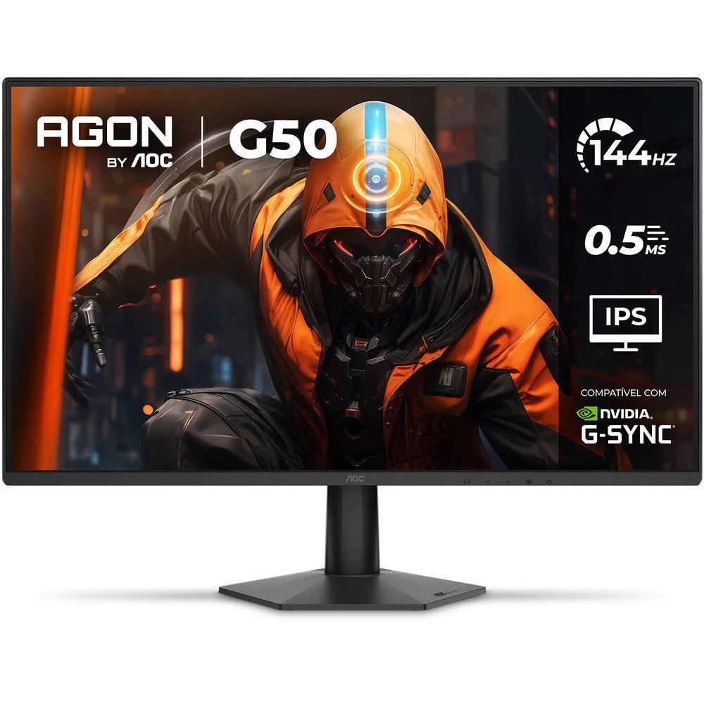 Monitor Gamer AOC AGON G50 27 POL, Painel IPS, 144 HZ, 0,5ms 🖥️🎮