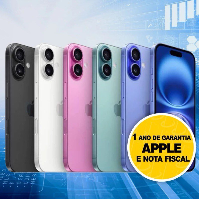 Celular iPhone 16 128GB - Novo Lacrado com 1 ano de Garantia Apple 📱🔒