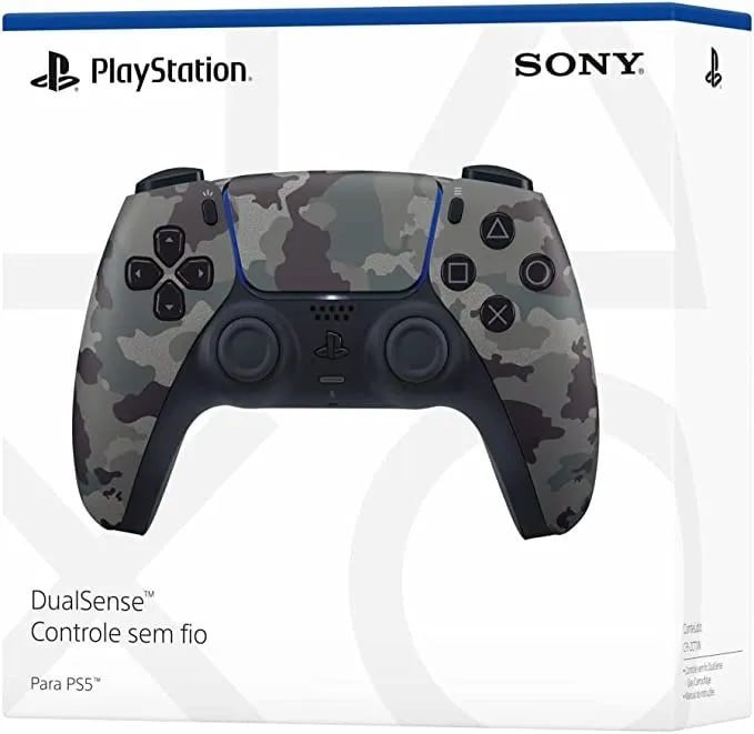 Controle sem fio DualSense CFI-ZCT1W gray camuflado 🎮