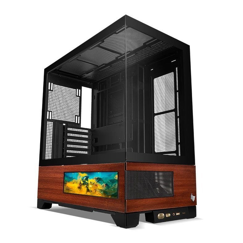 Gabinete Gamer Pichau HX750 Ligno Com Tela LCD 🖥️🎮