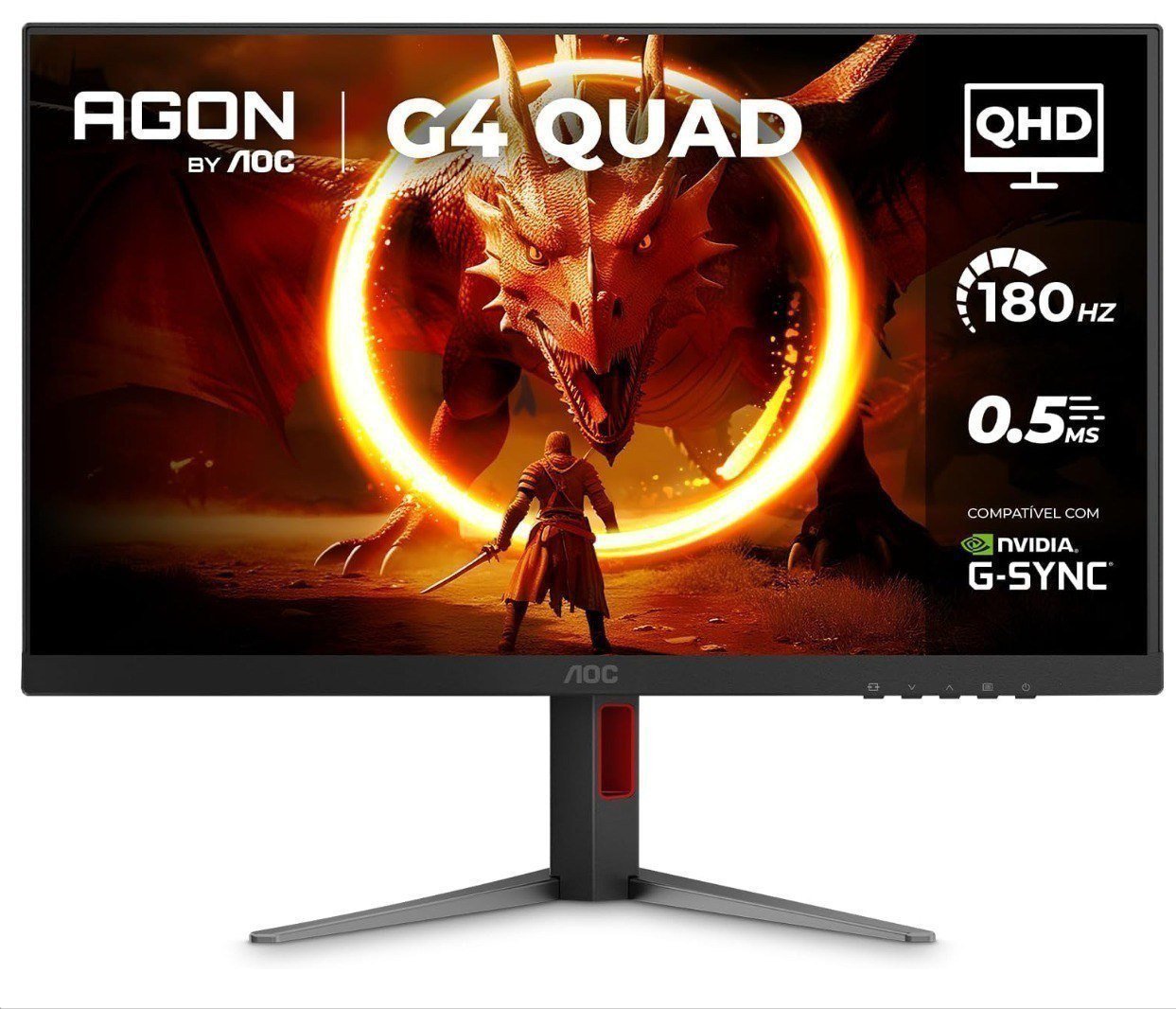 Monitor Gamer AOC AGON QUAD 27" Base Ajustável 🖥️🎮