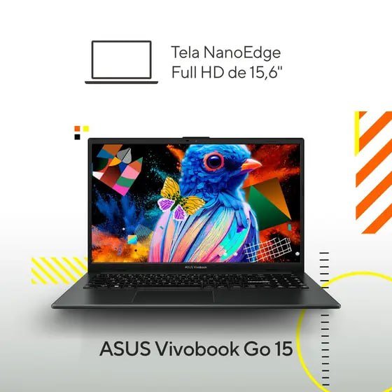Notebook ASUS Vivobook Go 15 E1504FA AMD Ryzen 5 7520U 16GB Ram 512GB SSD 💻🖥️