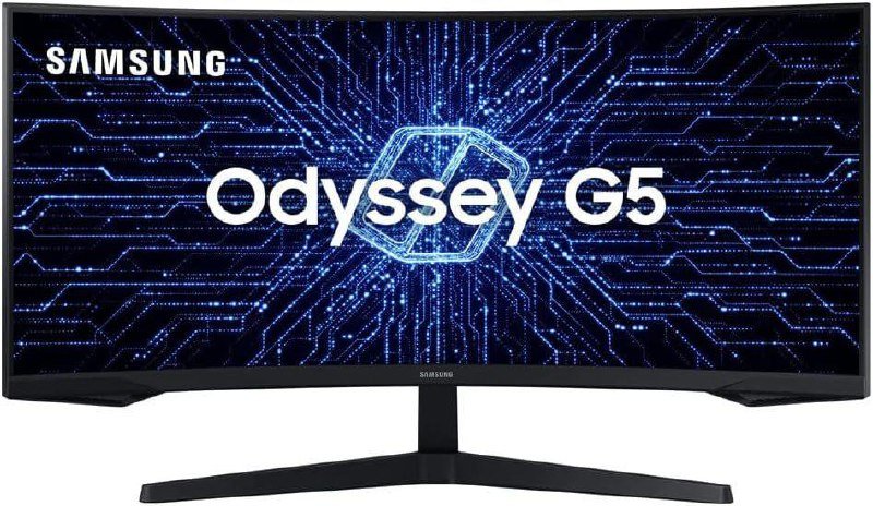 Samsung ‎C34G55TWWL Odyssey 34' - Monitor Gamer Curvo, WQHD, 165Hz, 1ms, tela ultrawide, HDMI, Display Port, Freesync Premium, preto, série G5 🖥️🎮