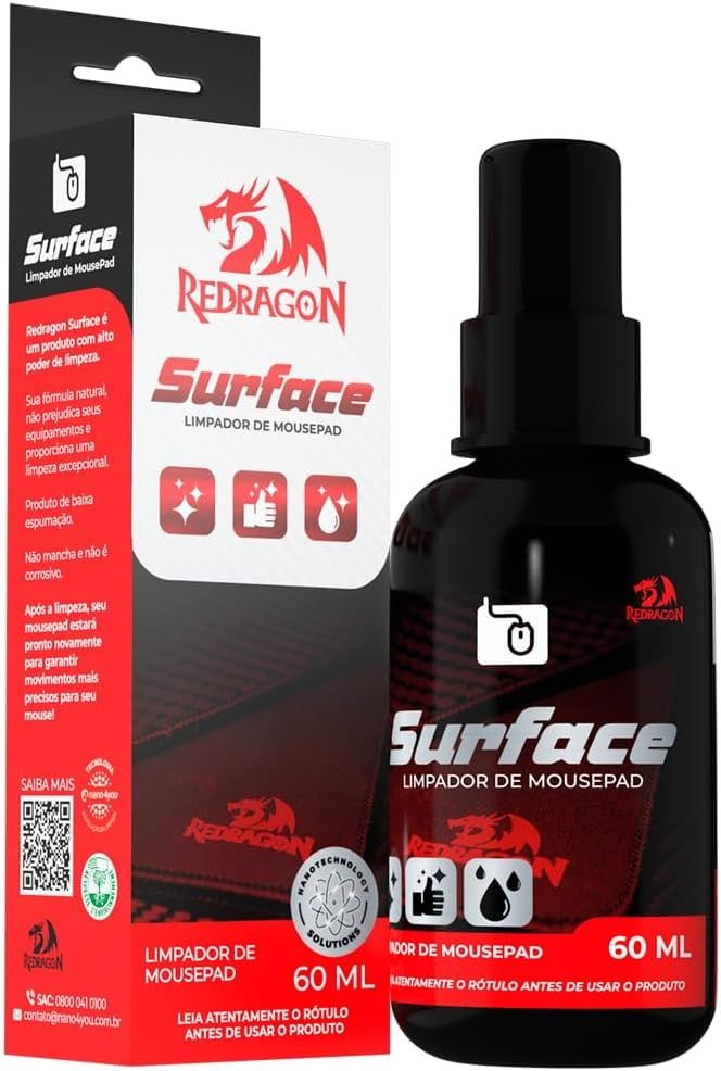 Redragon Surface – Solução Nano para Limpeza de Mousepads 🧼🖱️