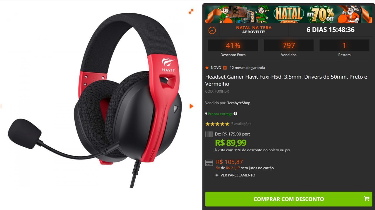 HEADSET HAVIT FUXI H5D DRIVERS 50MM 🎧